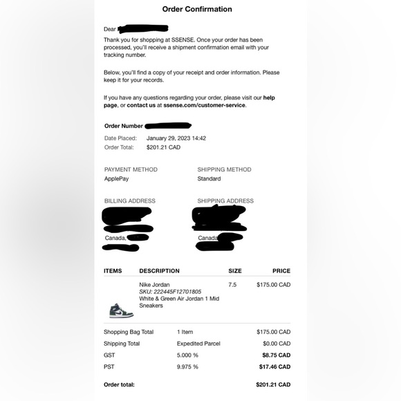 Nike Air Jordan 1 mid, NWOT, 7.5 W - Picture 6 of 6